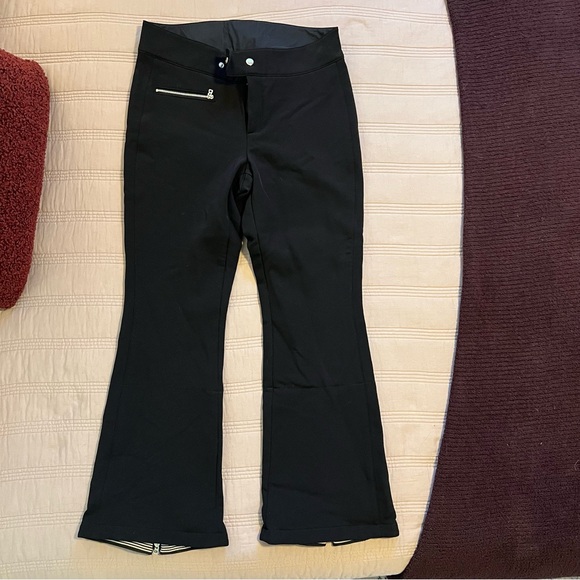 Bogner Pants - Bogner Black Snow Pants Flared with Zipper Details